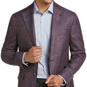 Joseph Abboud Plaid Blazer (Berry) (38 Short)
